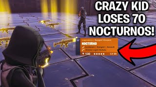 Crazy Noob Loses 70 Nocturnos Scammer Gets Scammed Fortnite Save The World [upl. by Odla]