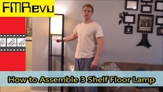 How to Assemble 3 Shelf Floor Lamp  DIY Home Renovation Project [upl. by Yduj130]