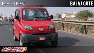 Bajaj Qute  Quadricycle  Review  Hindi MotorOctane [upl. by Eahsel]