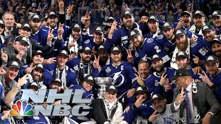 NHL Stanley Cup Final 2021 Lightning hoist the Stanley Cup on home ice  NBC Sports [upl. by Nihsfa750]