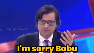 I am sorry babu ft arnab goswami  funny meme video TCWS shorts [upl. by Rosol]