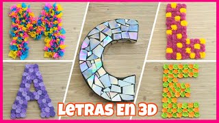 LETRAS EN 3D  5 IDEAS PARA DECORAR  DIY [upl. by Ahsienauq]