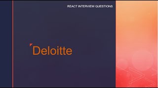 Deloitte React Interview Questions [upl. by Elsey]