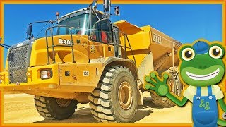 Dump Trucks For Children  Geckos Real Vehicles [upl. by Ramel]