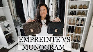 LOUIS VUITTON POCHETTE METIS  EMPREINTE VS MONOGRAM  WHICH SHOULD YOU PURCHASE FIRST [upl. by Shoshanna]