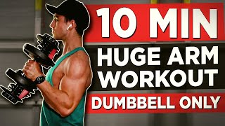 15 MINUTE ARM WORKOUT DUMBBELLS ONLY [upl. by Auoz]