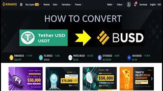 Binance  How to convert usdt to busd using mobile app [upl. by Eneleh]