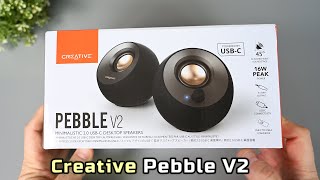 Creative Pebble V2 Review  Desktop Speakers with USBC [upl. by Delwyn]