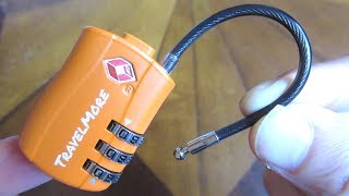 How to Reset a Cable Lock TSA Combo [upl. by Myron]