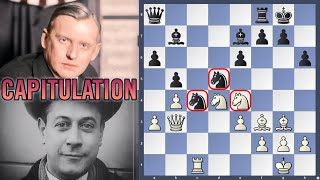 CAPITULATION  Capablanca vs Alekhine  World Championship match 1927 [upl. by Ertha]