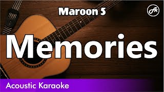 Maroon 5  Memories SLOW karaoke acoustic [upl. by Erehpotsirhc]