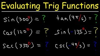 How To Use Reference Angles to Evaluate Trigonometric Functions [upl. by Sagerman582]