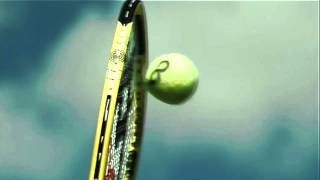 142mph Serve  Racquet hits the ball 6000fps Super slow motion from Olympus IMS [upl. by Sochor]