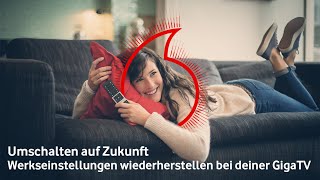 Vodafone GigaTV Cable Box 2 Werkseinstellungen wiederherstellen [upl. by Kuebbing]