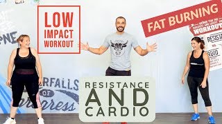 Low impact cardio AND resistance workout for beginners [upl. by Alyworth798]