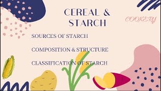 Starch amp Cereal  Sources  Composition and Structure  TLE  Cookery [upl. by Eivad]