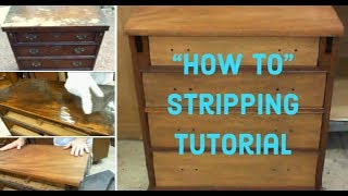 DIY Furniture Refinishing  How To Strip Wood Furniture [upl. by Sager]