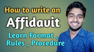 how to write an affidavit format with example [upl. by Box965]