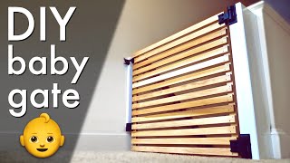 Easy DIY Modern Baby Gate or Pet Gate 👶 How To Build  Woodworking [upl. by Edda]