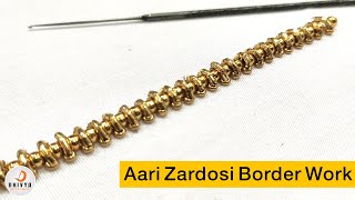 aari work for beginners  aari class 3  aari zardosi work tutorial  aari embroidery class  353 [upl. by Zenda163]