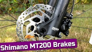 50 Shimano Hydraulic Disc Brake Alivio MT200 Brakes Feature Review and Weight [upl. by Phelia]