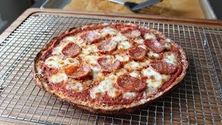 Cauliflower Pizza Crust Recipe  Cauliflower Pizza quotDoughquot Recipe [upl. by Montford]