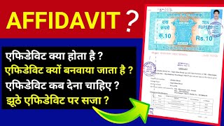 What Is An Affidavit  In Hindi  Affidavit Kyu Banvaya Jata Hai   Affidavit kis kaam aata hai [upl. by Checani]