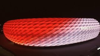 New Philips LED façade lighting at the Allianz Arena [upl. by Nelyt]