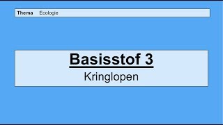 VMBO 4  Ecologie  Basisstof 3 Kringlopen [upl. by Ainak424]