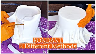 2 Methods to Achieve Neat Fondant Cake [upl. by Anoirb]