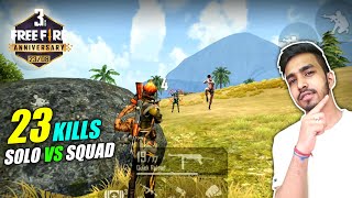 23 KILLS WITH NEW CHARACTERS  FREE FIRE 3rd ANNIVERSARY SPECIAL GAMEPLAY [upl. by Nnylekoorb]