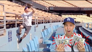 WILD DAY in the brand new HOME RUN SEATS at Dodger Stadium [upl. by Neila189]