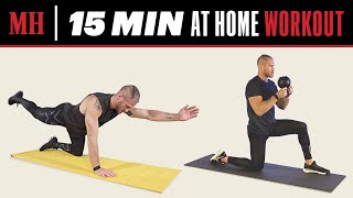 15 Min FullBody Workout You Can Do From Home  Mens Health [upl. by Eitnom]