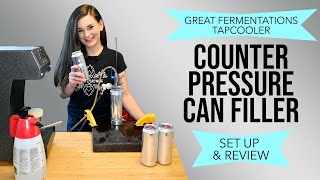 Counter Pressure Beer Can Filling with Great Fermentations Tapcooler system [upl. by Ainedrag]