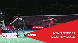 QF  MS  Kento MOMOTA JPN 1 vs Anthony Sinisuka GINTING INA 7  BWF 2019 [upl. by Eliot]