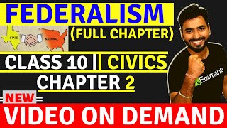 FEDERALISM FULL CHAPTER  CLASS 10 CBSE CIVICS 2ND CHAPTER [upl. by Em]