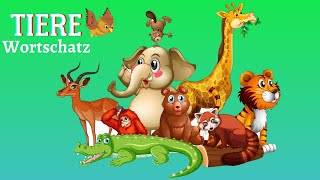 Tiere für Kinder Wortschatz  Animals in German vocabulary [upl. by Januisz]