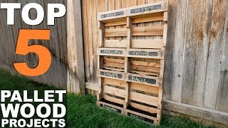 5 TOP PALLET WOOD PROJECTS [upl. by Elleimac]