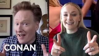 ConanAtHome Sophie Turner Full Interview  CONAN on TBS [upl. by Chrystel225]