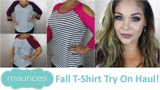 Maurices Fall TShirt Try On Haul [upl. by Aikyn]