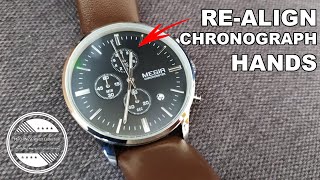 How To fix misaligned Subdial Hands On a Quartz Chronograph Watch  Easy DIY [upl. by Parrott312]