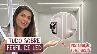 Iluminação moderna Perfil de LED Como instalar  Larissa Reis Arquitetura [upl. by Dace]