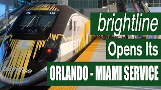 Brightline Orlando to Miami Inaugural [upl. by Olvan]