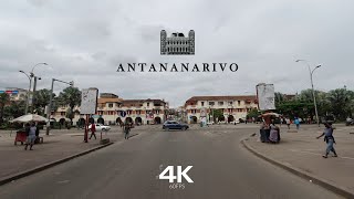 DRIVING DOWNTOWN ANTANANARIVO 🇲🇬 4K⁶⁰ [upl. by Nehttam926]