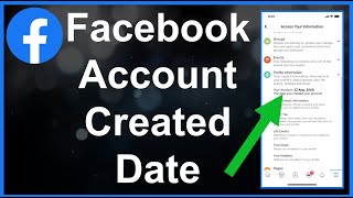 How To See Your Facebook Account Created Date [upl. by Wilhide795]