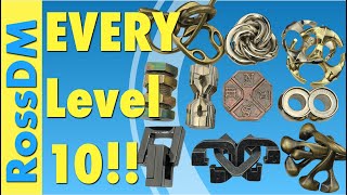 SOLVING EVERY LEVEL 10 HANAYAMA PUZZLE [upl. by Artinek]