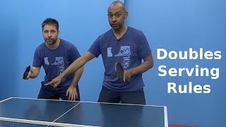 Doubles Serving Rules  Table Tennis  PingSkills [upl. by Vashtia506]