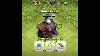 Upgrade Of Barracks Level 1 To Max Clash Of Clans [upl. by Justus]