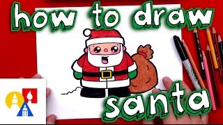 How To Draw Cartoon Santa Claus [upl. by Drol54]