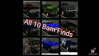 OffRoad Outlaws All 10 Barn Find Locations In Order 2021 [upl. by Ziagos]